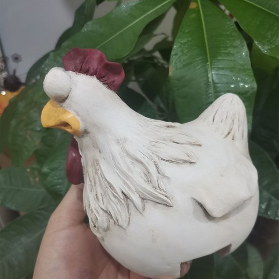 3-delige tuindecoratie kippen-Creëer een levendige sfeer in je tuin - Duurzaam, Levendig en Veelzijdig 12*12*14CM
