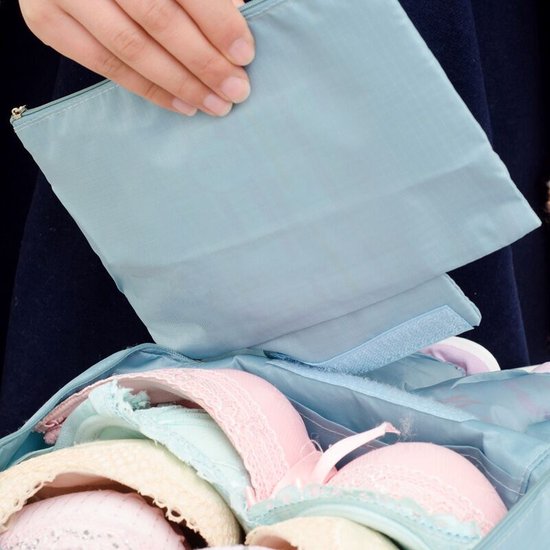 TDR-Multifunctionele lingerie/ondergoed tas - make-up tasje-toilettas-Hemelsblauw