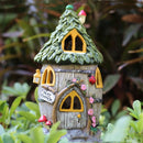 Zonne-energie lamp - Harsmateriaal - Bloemenhuisje - Krachti