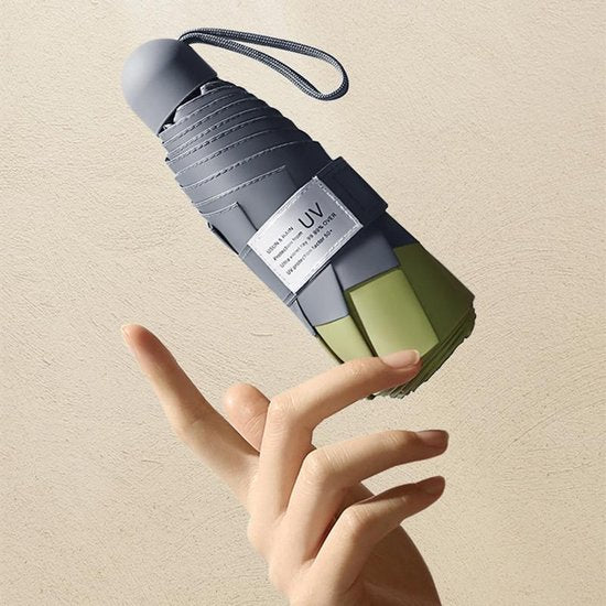 TDR Opvouwbare Paraplu - Windproof UV-SPF 50+ - Matcha Groen