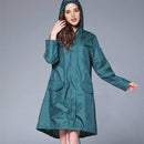 Opvouwbare waterdichte regenjas met draagtas - Oceaanblauw