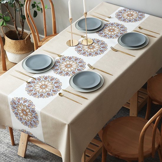 TDR-Waterdicht linnen effen kleur tafelkleed - 140*220cm