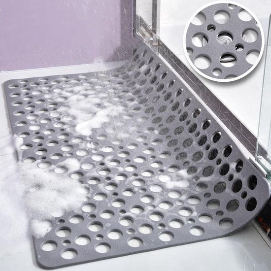 Anti-slip TPE badmat 75x43 cm - grijs