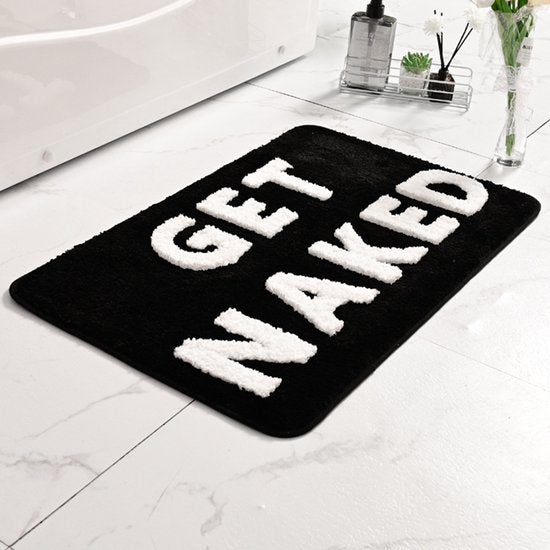 Luxe GET NAKED Antislip Badmat 50x80CM - Zwart