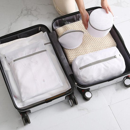 TDR - Waszak 7 Delig - 5x mesh waszak (1x 50x60 cm - 1x 60x60 - 1x 40x50 cm - 1x 30x40 cm - 1x 23x30 cm) - 1x mesh cilinder 15x16 cm, 1x half cirkel 19x17 cm