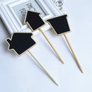 10 Mini Zwarte Borden - Plantenstekers en Labels