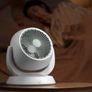 USB Oplaadbare Tafelventilator – 210° Breedhoek Wit