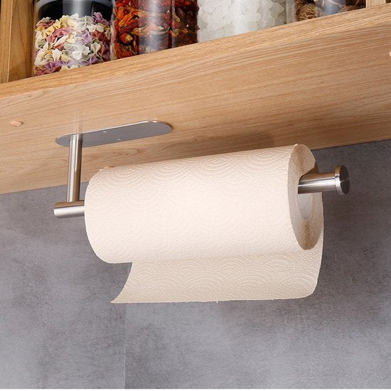 Ronde roestvrijstalen keukenpapierhouder met flexibele monta