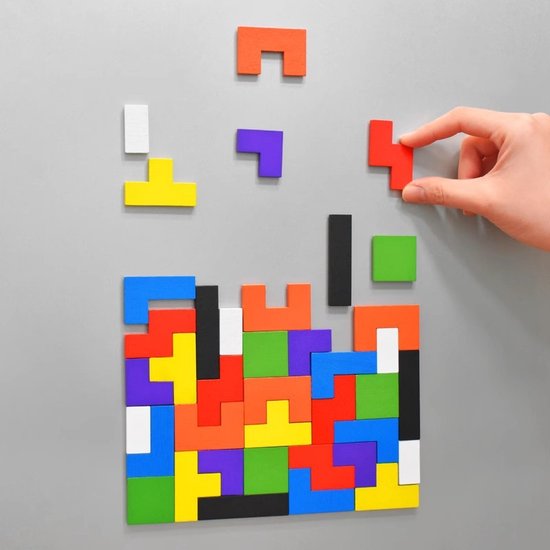 Merkloos Tetris Koelkastmagneten 40-delig