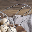 Luxe Kippen-Eiermand - Stijlvol en Ruimtebesparend - Hoogwaardig IJzer - Zilver - 32x26cm