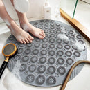 TDR-Antislip mat - 55x55CM - Rond - Grijs - Badmat badkamer - Douchemat - Badkamermat - Antislipmat voor douche