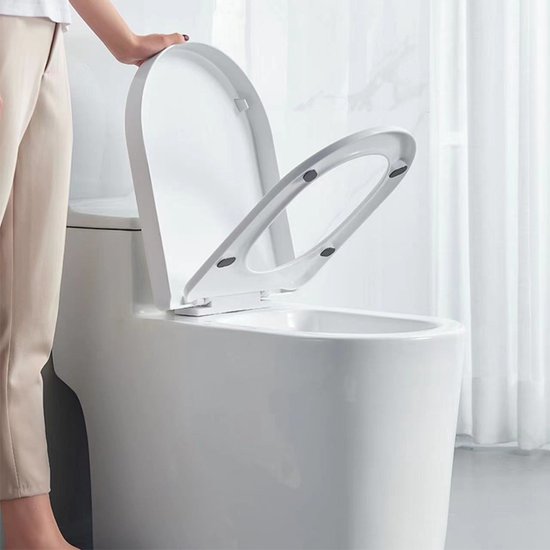 Verstelbare U-vormige toiletbril-WC bril-Optimale Comfort en Stijl -wit