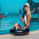 Merkloos Drijvende Bar PVC, 8 Ruimtes, Capaciteit, Zwart