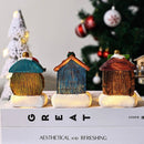 6 stuks Mini Kerstdorp met LED-verlichting – Cadeauwinkel, Snoepwinkel & Thermo Gulee-betoverende kerstsfeer