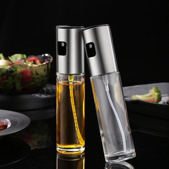 4 delige Stijlvolle en Praktische Glazen Spuitflessenset 100ml -BBQ Accesoires-Lekvrij en Ergonomisch - Ideaal voor Olie en Azijn-2sets