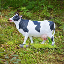 Levendig Koeienbeeldje van Synthetische Hars - Schattig Dieren Beeldhouwwerk voor Decoratie en Geschenken 22x8x17cm