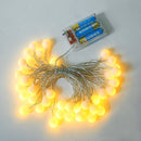 Xtraworks -Lichtsnoer-Led Lampjes Slinger-20 LED bolletjes- tuindecoratie- werkt Op Batterijen-3 meter (warm wit)