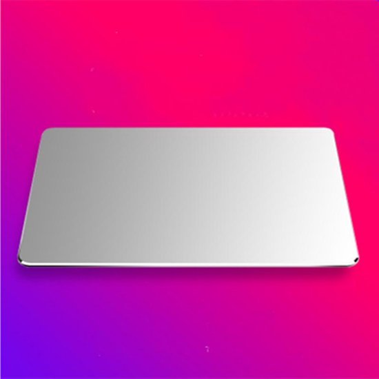 TDR - Muismat | Metaal | Omkeerbaar | 24 x 20 | Zilverkleurig