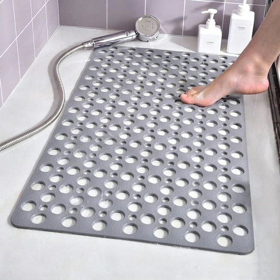 Antislipmat voor de badkamer, verdikt, hol, milieuvriendelijk, waterdicht, grijs, 55*88cm