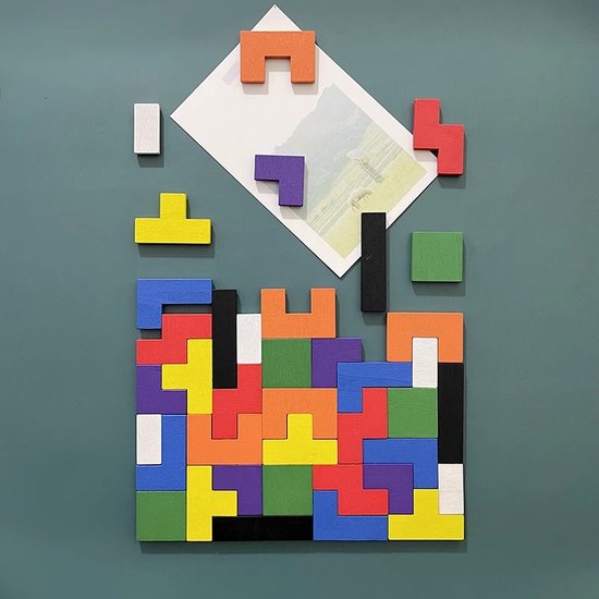 Tetris Koelkastmagneten – 40-delig Kleurrijke Puzzel
