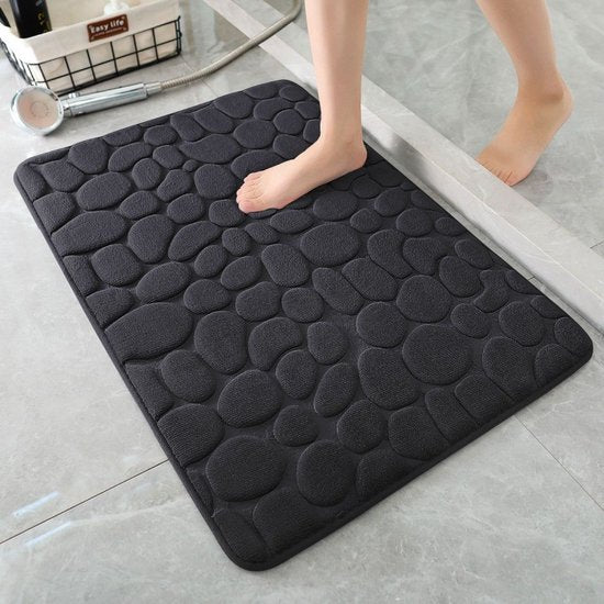 Badkamermat 50x80cm zwart - Luxe, anti-slip, absorberend