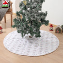 Elegante Kerstboomrok - 122 cm - Wit met Kleurrijke Sneeuwvl