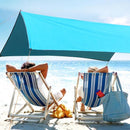 Outdoor Draagbaar Zonnescherm Met Opbergtas - Waterdicht - Tarps voor Kamperen 300 *300cm - 3-4 Personen - hemelsblauw