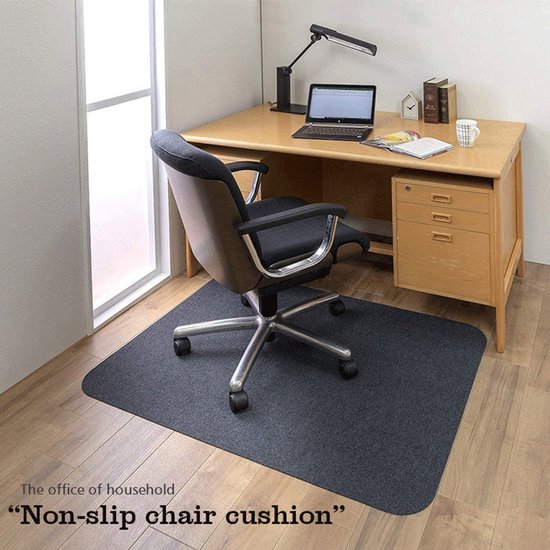 Premium Bureaustoel Mat met Antislip Basis - Ultieme Vloerbescherming & Comfort -90*120 CM-zwart