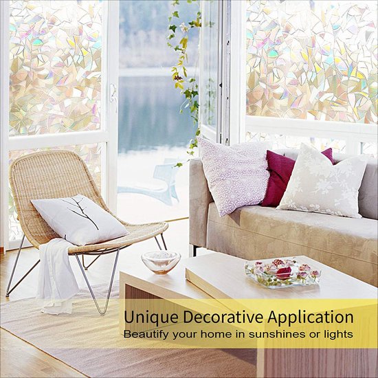 Unikorf 3D Glasfolie Anti-Inkijk Zonwerend Regenboog 90x200C