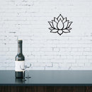Unikorf Metalen Lotus Wanddecoratie 28x24cm Zwart