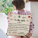 Sierkussensloop 45x45 cm - Cadeau voor vrouw 'To my wife'