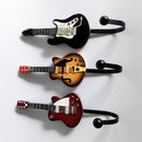 Gitaar Kapstokhaken Set – 3-pack – Metaal – Zwart – Decoratieve Wandhaken Muziek – Kapstokhaak Gitaarvorm