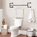 Muurbevestigde Kledingstang - 80cm - Draagvermogen 35kg - Zw