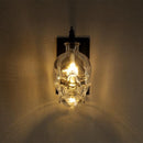 Wandlamp schedel in retro stijl-helder glazen wandlamp