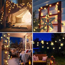 Zonne-energie Tuinverlichting 12m 100 LED Warm Wit