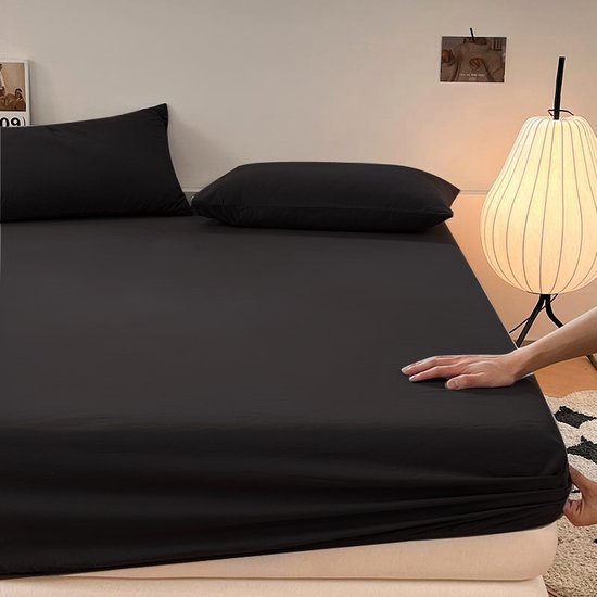 Ademende Antibacteriële Matrashoes 200x200cm - Zwart