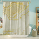 Unikorf waterdicht douchegordijn 180x200 - marmer, wit/goud