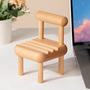 Massief Beukenhout Telefoonstandaard Mini Stoel 8x8x11 cm