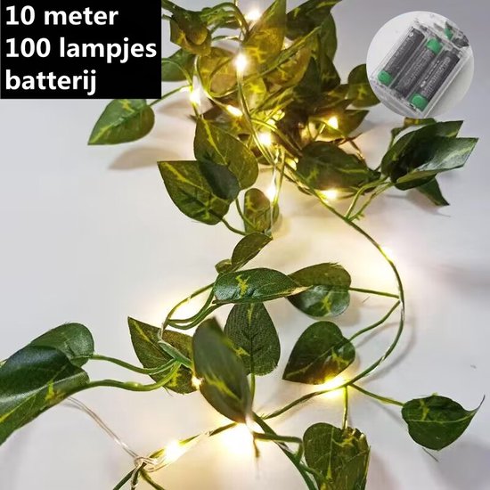 Unikorf LED bladwijnstok 10m 100-lampjes batterij