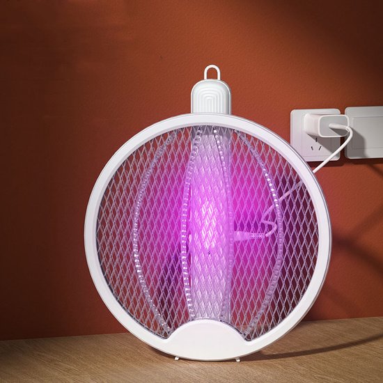 Xtraworks -2 in 1 Ophang bare elektrische muggenmepper - Oplaadbare vliegen / muggenmepper - UV-lamp - USB OplaadbaarWit