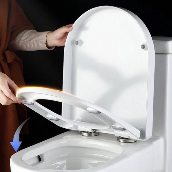 Verstelbare U-vormige toiletbril-WC bril-Optimale Comfort en Stijl -wit