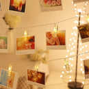 Fotoclip Lichtsnoer - 3 Meter - 20 Lampjes met Fotoclips, Batterij + USB-model voor Dubbel Gebruik