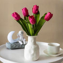 10x Realistische Rozerode Kunsttulpen - Duurzaam & Onderhoudsvriendelijk