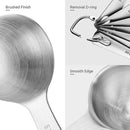 RVS Maatlepel Set - 9Delig - Nauwkeurige Metingen-Verschillende Maten-zilver
