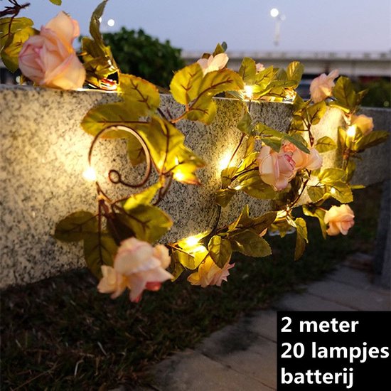 Xtraworks - Rozen LED lampjes slinger - 2m - 20 lichtjes
