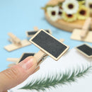 50 Mini Houten Krijtbordjes met Knijpertje voor Decoratie