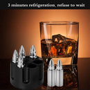 Unieke Whiskey Kogels met Revolvervatvorm - Set van 6 - herbruikbaar - RVS