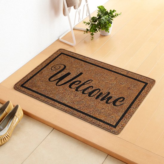 Luxe Welkom schoonloopmat 48x81 cm - antislip polyester