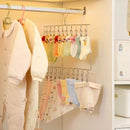 2 stuks Revolutionair Roestvrijstalen Droogrek voor Sokken en Ondergoed – 2 Lagen, 20 knijpers-Windproof Ontwerp-zilver