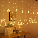 Unikorf LED Lichtgordijn - Kerstboom & Bel, 138 LED